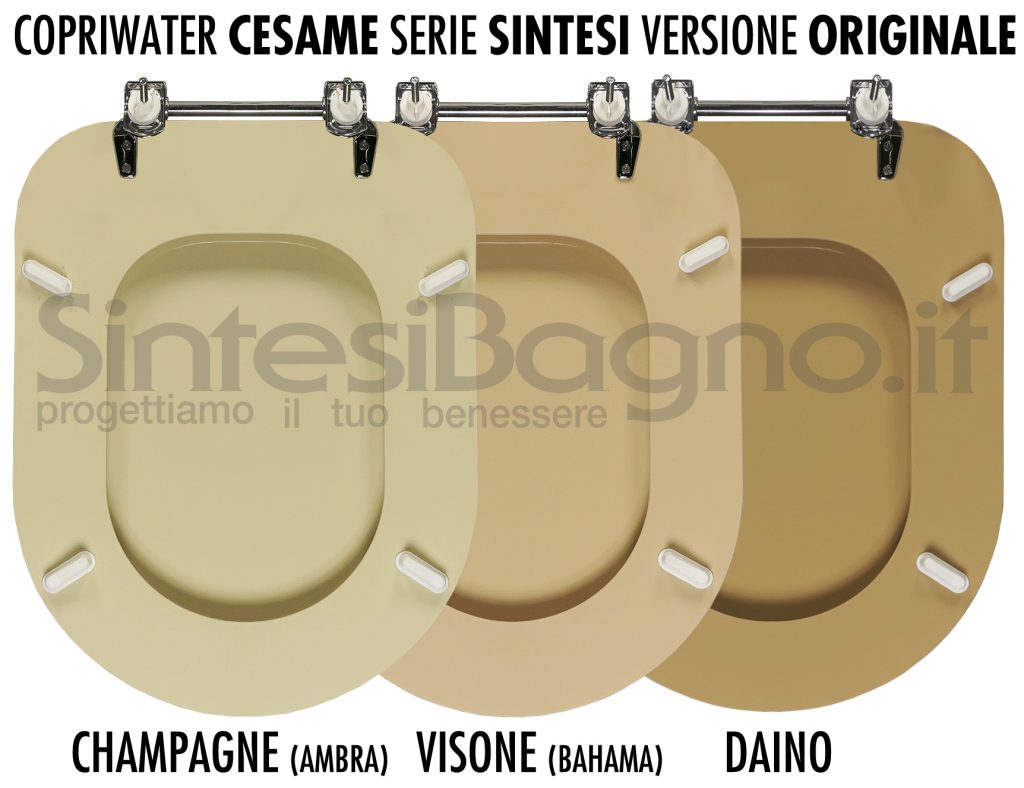 Copriwater COLORATI: CHAMPAGNE, VISONE, KASHMIR, WHISKY, DAINO ... le differenze!