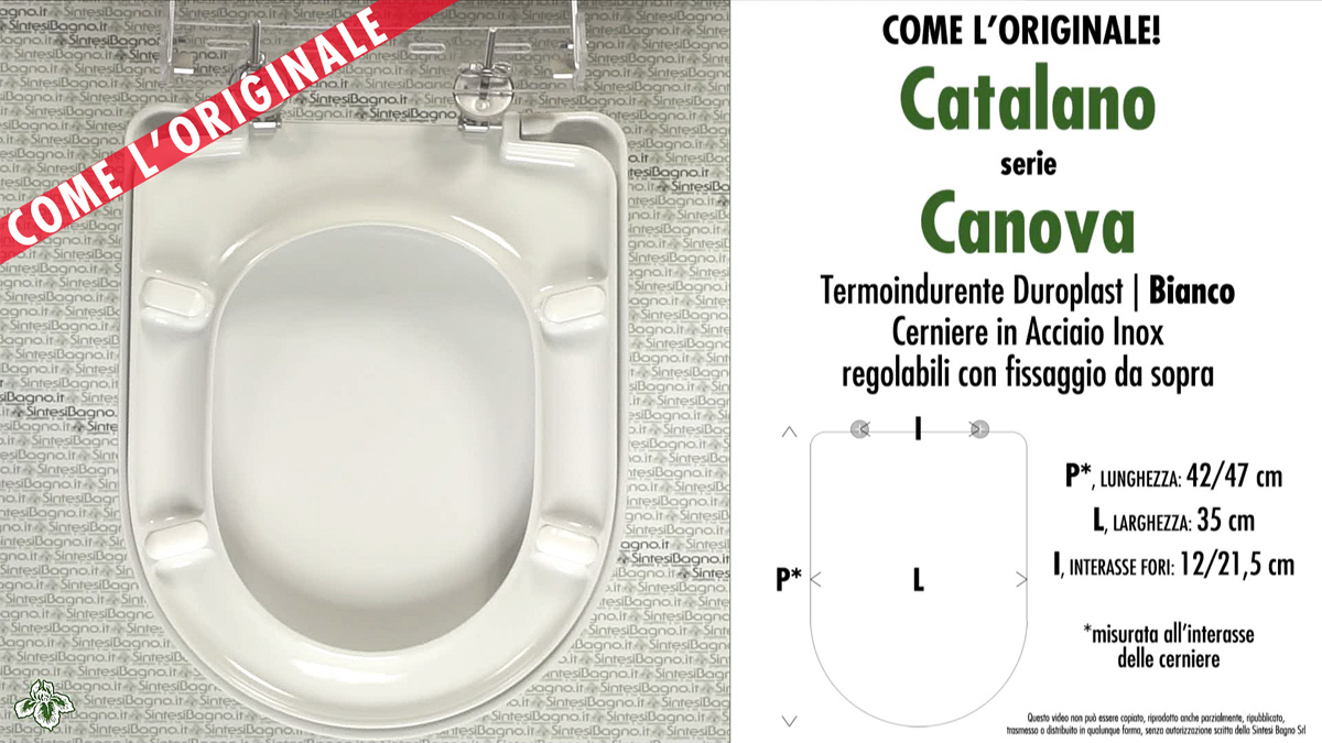 Copriwater per sanitari CATALANO modello CANOVA