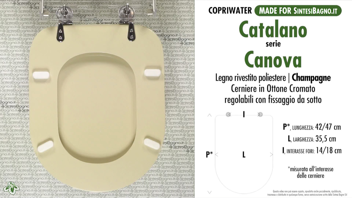 Copriwater per sanitari CATALANO modello CANOVA