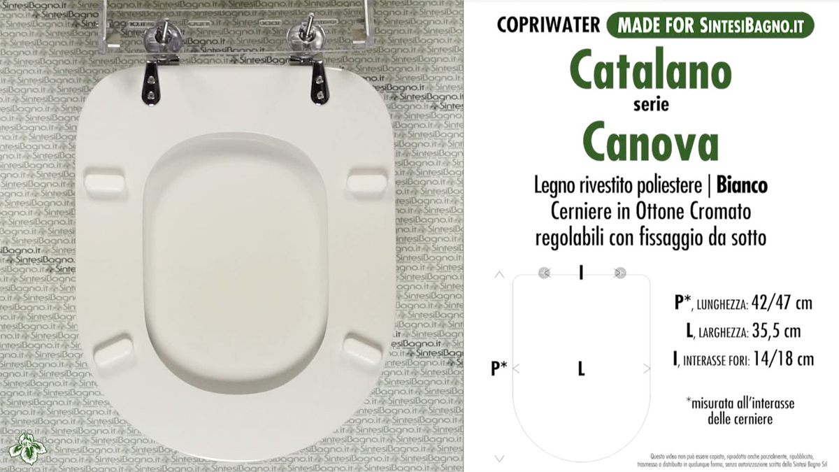 Copriwater per sanitari CATALANO modello CANOVA