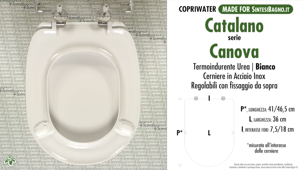 Copriwater per sanitari CATALANO modello CANOVA