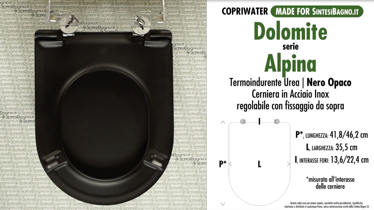 Copriwater per sanitari DOLOMITE modello ALPINA