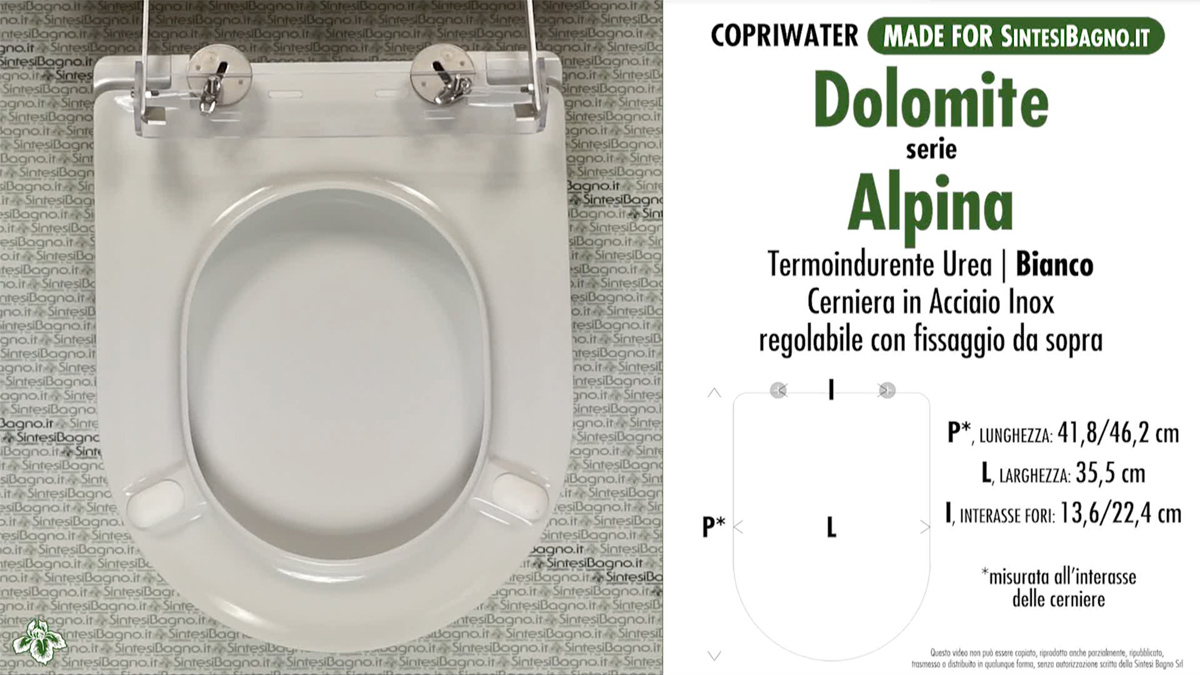 Copriwater per sanitari DOLOMITE modello ALPINA