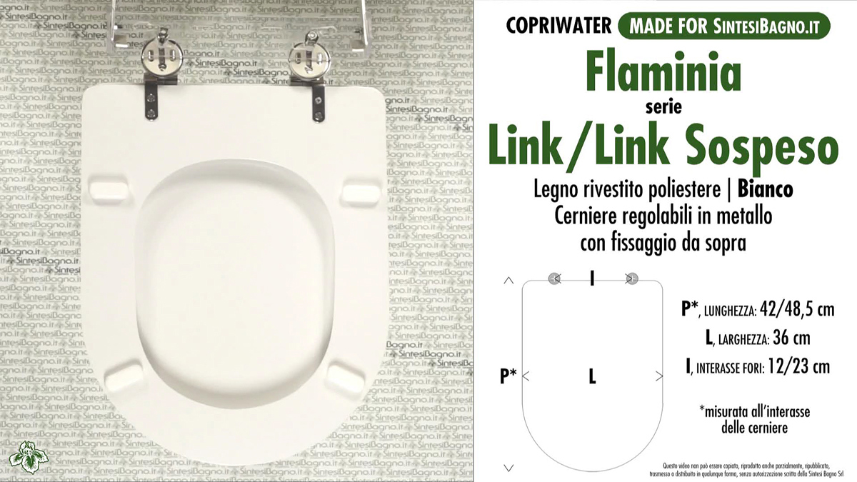 Copriwater per sanitari FLAMINIA modelli LINK