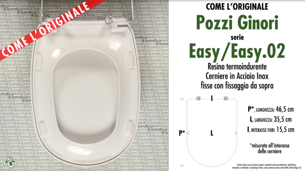 Copriwater per sanitari POZZI GINORI modello EASY.02