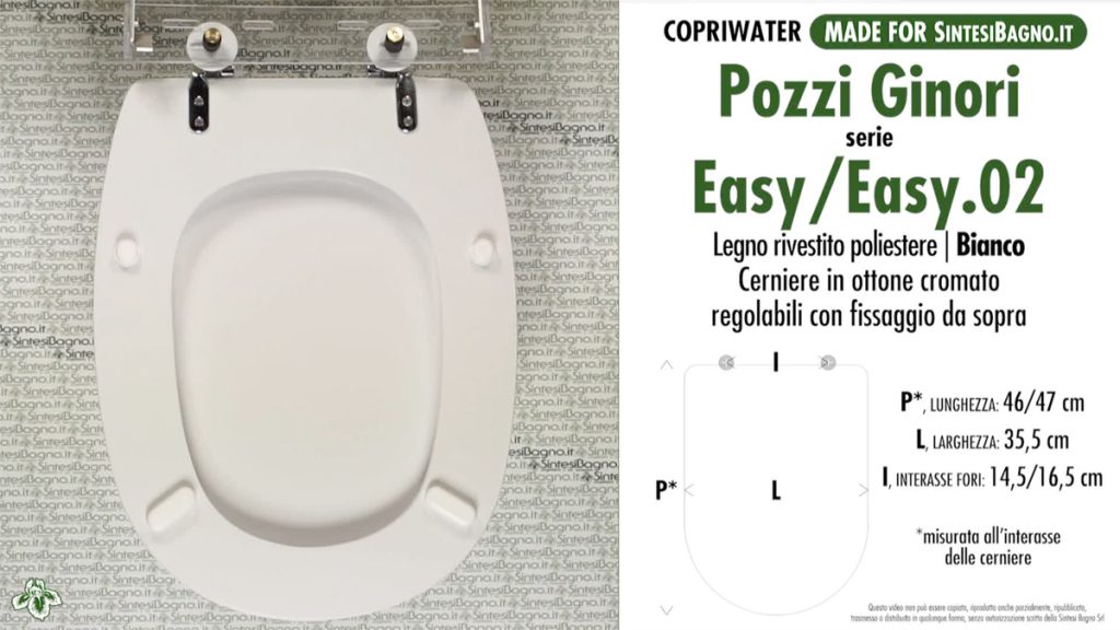 Copriwater per sanitari POZZI GINORI modello EASY.02