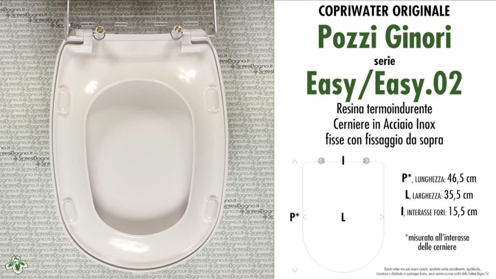 Copriwater per sanitari POZZI GINORI modello EASY.02