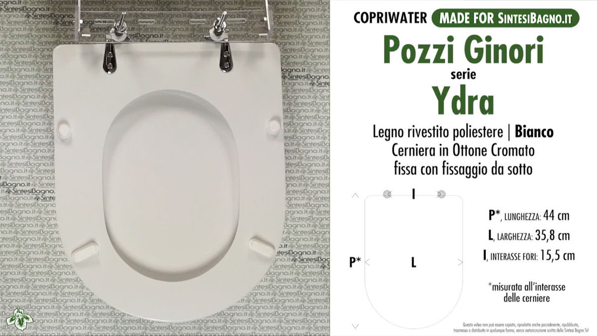 Copriwater per sanitari POZZI GINORI modello YDRA