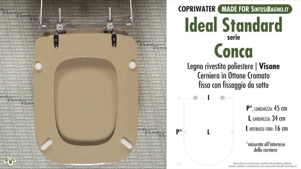Il sedile PERFETTO per il WC (rettangolare e vecchio modello) della IDEAL STANDARD serie CONCA!
