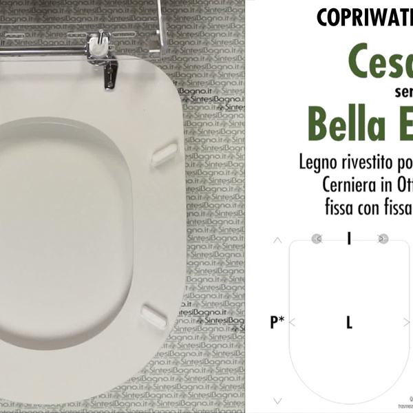 Copriwater per sanitari CESAME modello BELLA EPOQUE