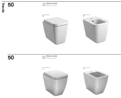 ABATTANT DE WC FACIS / GSI, modèles "introuvables" et formes spéciales : Panorama, Traccia, Antea