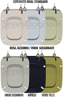 Ideal Standard and the colours of sanitary ware: whispers (pink, light blue, green, grey), blueberry and fern