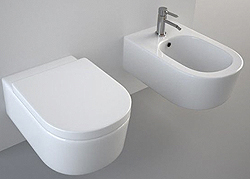 LINK series Flaminia – the modern wall-hung toilet (concealed fixings)