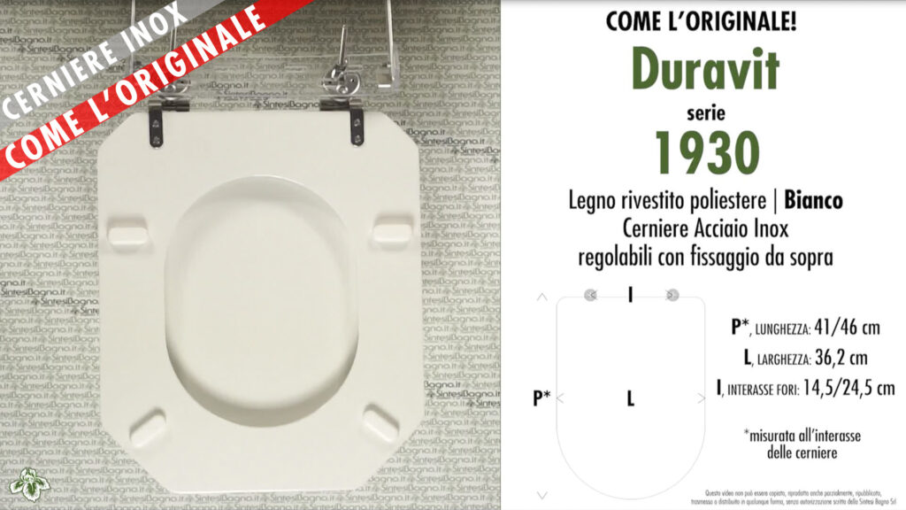 Duravit 1930 soluzione per la sostituzione del copriwater