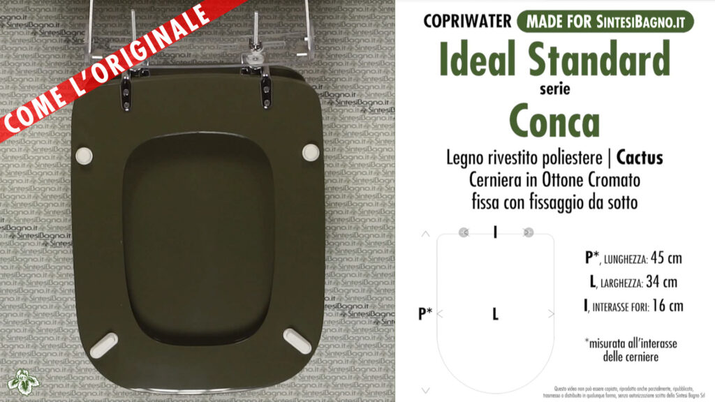 COPRIWATER per wc CONCA. IDEAL STANDARD. CACTUS