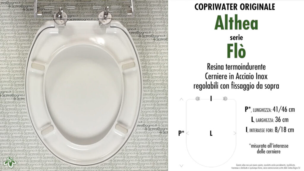 COPRIWATER per wc FLO'. ALTHEA. Ricambio ORIGINALE