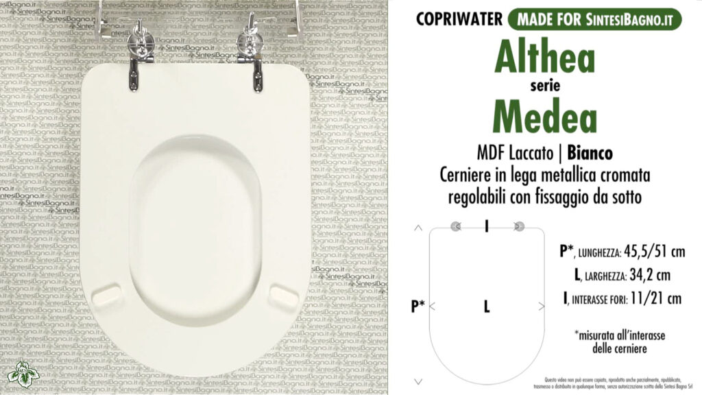 COPRIWATER per wc MEDEA. ALTHEA. Ricambio COMPATIBILE