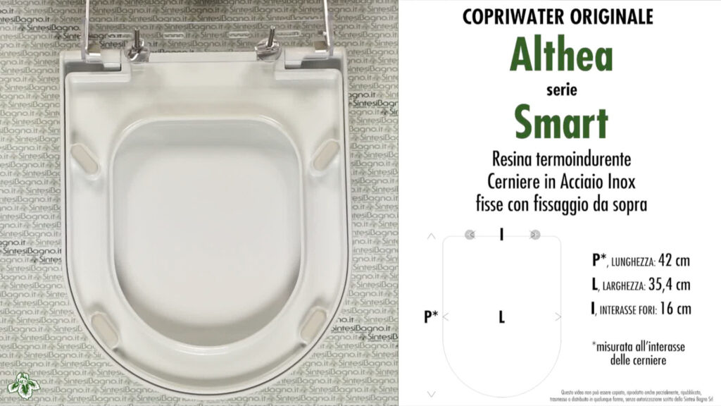 COPRIWATER per wc SMART. ALTHEA. Ricambio ORIGINALE