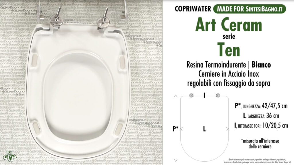 COPRIWATER per wc TEN. ART CERAM. Ricambio DEDICATO