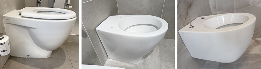 Della serie BOWL di ceramica Globo ci sono più misure e forme? Quanti copriwater sono disponibili?