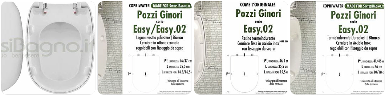 Copriwater per Pozzi Ginori Easy & Easy.02 – Gamma Completa SintesiBagno
