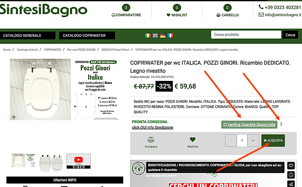 Come acquistare su Sintesibagno.shop