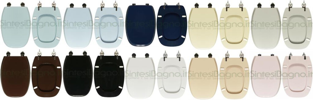 Colori disponibili per i copriwater Italica Pozzi Ginori su Sintesibagno.shop